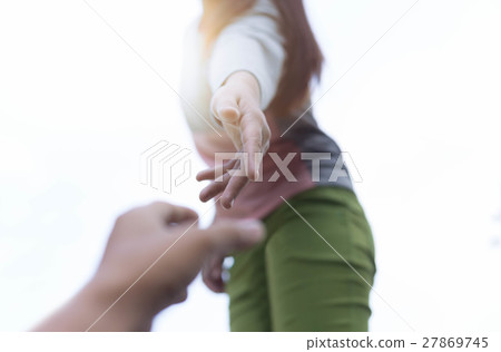 Help Concept Hands reaching out to help each other 27869745