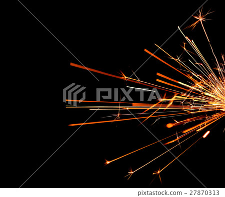 fire flames with sparks on black background fire flames with sparks on black background 27870313