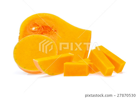 butternut squash slice isolated on white 27870530