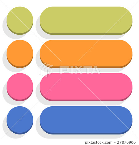 Flat blank icon empty internet color button - Stock Illustration ...