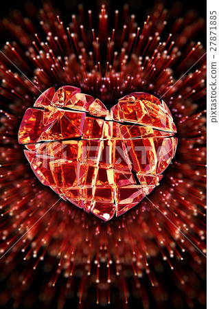 Brilliant ruby on black background. Red Crystal. 27871885