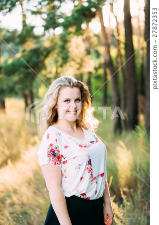 Portrait Of Young Pretty Plus Size Caucasian Portrait Of Young Pretty Plus Size Caucasian 27872353