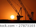 Crane and the sunrise 27873103