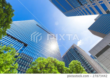 High-rise building in the office area and green 27873442
