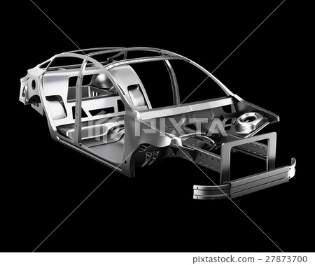 Car Frame Isolated. 3d illustration Car Frame Isolated. 3d illustration 27873700