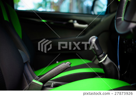 Car interior with back seats tone green and black Car interior with back seats tone green and black 27873926
