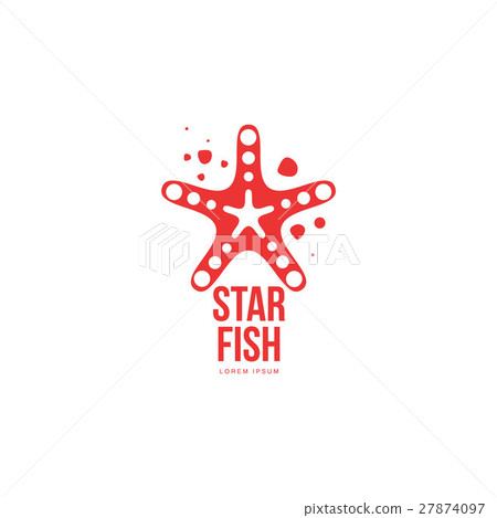 Graphic silhouette starfish logo template, summer Graphic silhouette starfish logo template, summer 27874097