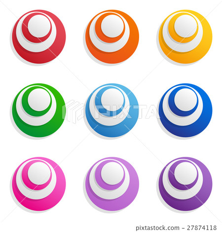 Abstract high-tech circles isolated objects Abstract high-tech circles isolated objects 27874118