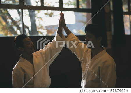 martial arts, high five, person 27874624