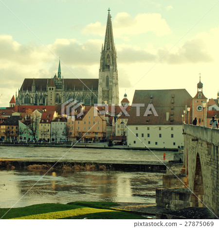 Regensburg (Bavaria, Germany) and Danube river Regensburg (Bavaria, Germany) and Danube river 27875069