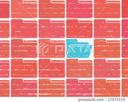 Business concept: folder icon on wall background 27875539