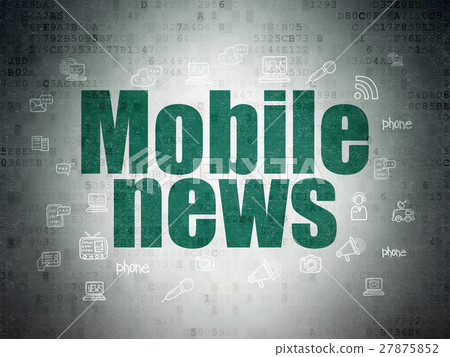 News concept: Mobile News on Digital Data Paper 27875852