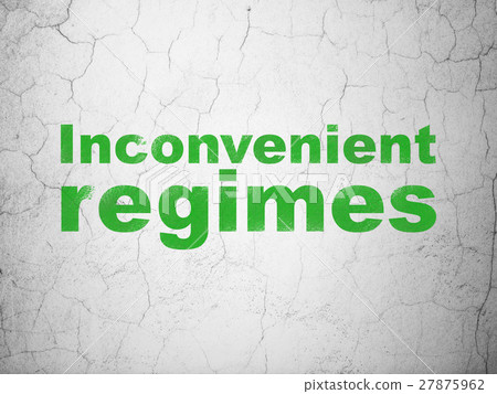 Political concept: Inconvenient Regimes on wall Political concept: Inconvenient Regimes on wall 27875962