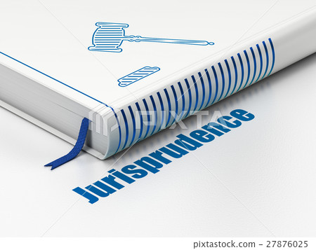 Law concept: book Gavel, Jurisprudence on white 27876025