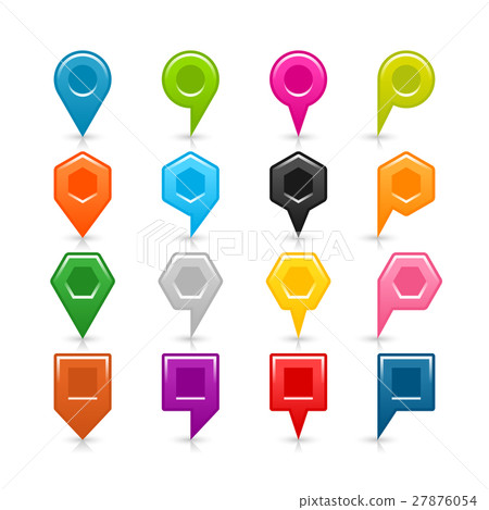 Set color map pin icon - Stock Illustration [27876054] - PIXTA