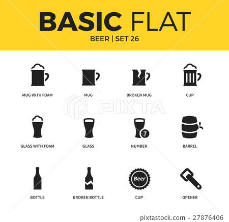 Basic set of beer icons 27876406