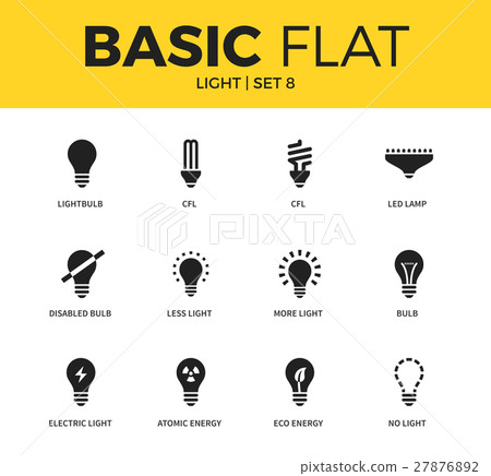 Basic set of light icons 27876892
