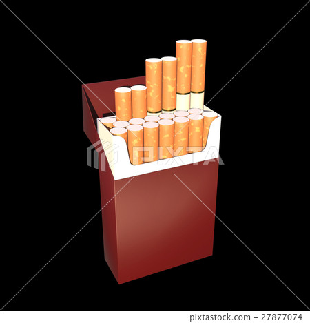 3d illustration of cigarette package 3d illustration of cigarette package 27877074