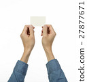 hands giving namecard 27877671