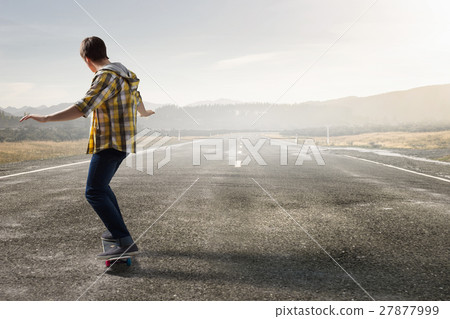 Boy ride skateboard 27877999