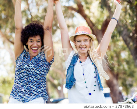 Two women friends in park 27878668