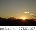 Mt. Fuji where the sun sets 27881107