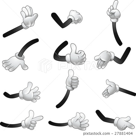 Cartoon collection of hand sign 27881404