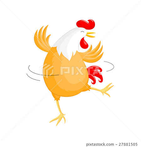 Happy chicken dancing. Happy chicken dancing. 27881505