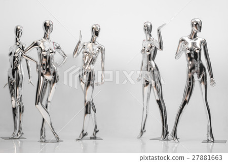 many fashion shiny female mannequins for clothes 27881663