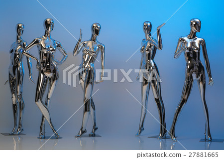 many fashion shiny female mannequins for clothes 27881665