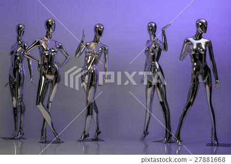 many fashion shiny female mannequins for clothes 27881668
