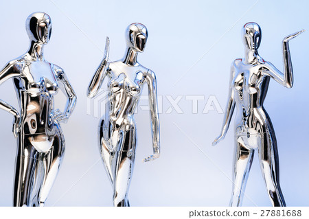 many fashion shiny female mannequins for clothes 27881688