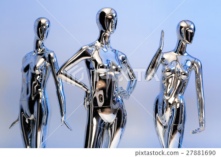 many fashion shiny female mannequins for clothes 27881690
