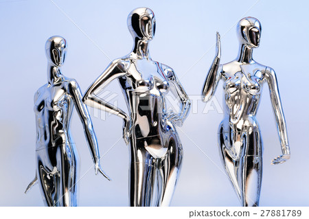 many fashion shiny female mannequins for clothes 27881789