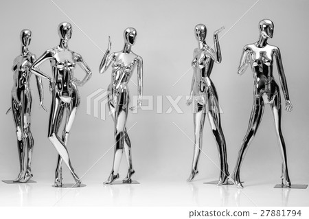 many fashion shiny female mannequins for clothes 27881794