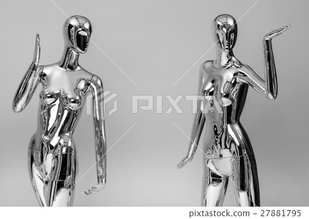 many fashion shiny female mannequins for clothes 27881795