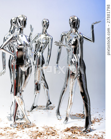 many fashion shiny female mannequins for clothes 27881798