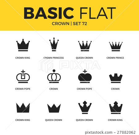Basic set of crown icons 27882062