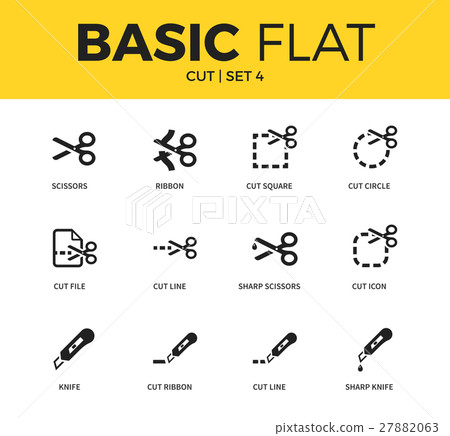 Basic set of cut icons 27882063