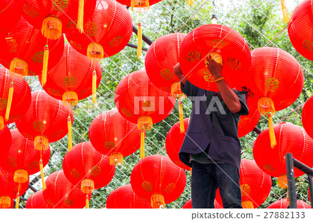 red lantern chinese new year decoration red lantern chinese new year decoration 27882133
