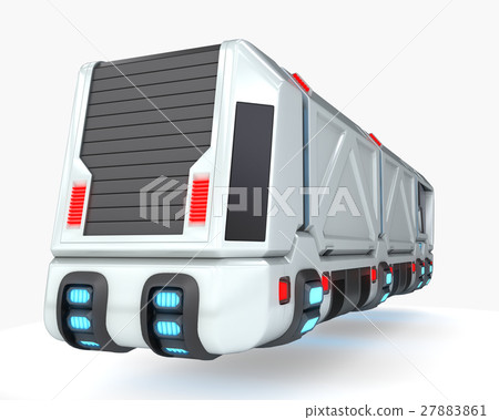 Concept truck of future transport system, 3d Concept truck of future transport system, 3d 27883861