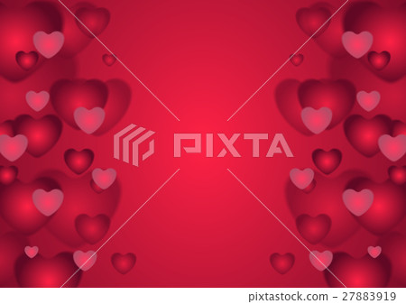 Abstract red Valentines Day hearts background - Stock Illustration ...