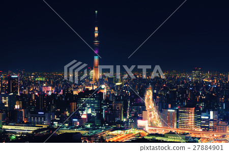 Night view of Tokyo Sky Tree 27884901