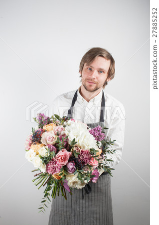 beautiful bouquet made of different flowers in 27885252