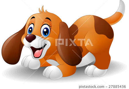 Cartoon playful puppy Cartoon playful puppy 27885436