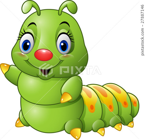 Cartoon green caterpillar Cartoon green caterpillar 27887146