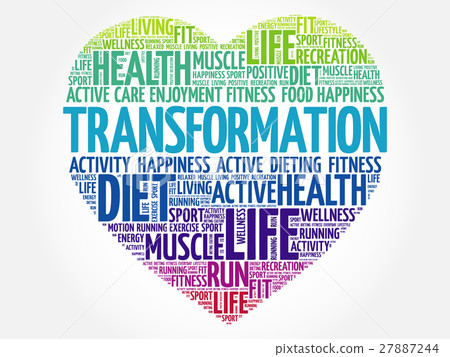 TRANSFORMATION heart word cloud TRANSFORMATION heart word cloud 27887244