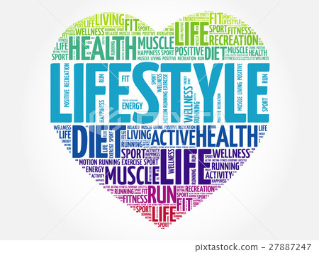LIFESTYLE heart word cloud 27887247
