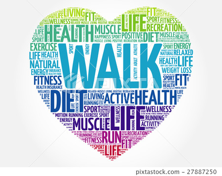 WALK heart word cloud WALK heart word cloud 27887250