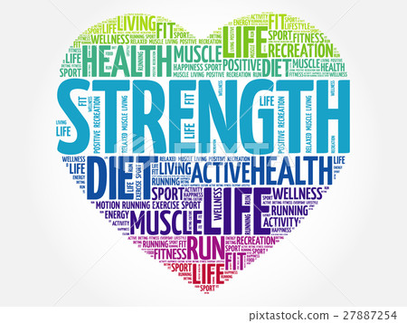 Strength heart word cloud 27887254
